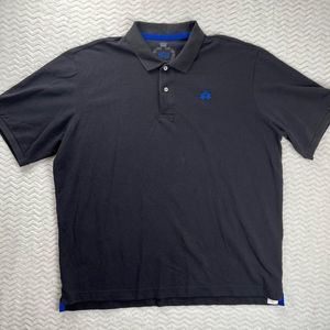 La Martina Polo Shirt Men Large Black Short Sleeve Embroidered Logo Essential